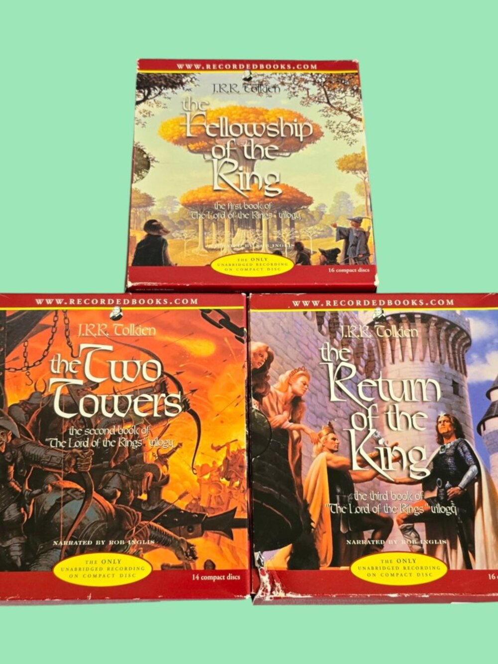 Lord Of The Rings Trilogy JRR Tolkien Unabridged Audiobook Set 46 CDs COMPLETE!